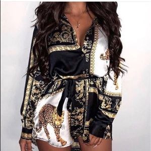 Brand new silk shirt dress!!